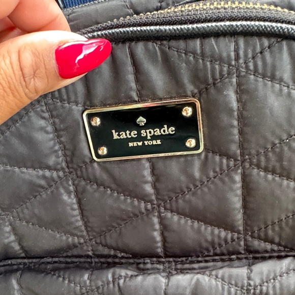 Kate Spade Black Quilted Bag with Gold Accents - Picture 3 of 11